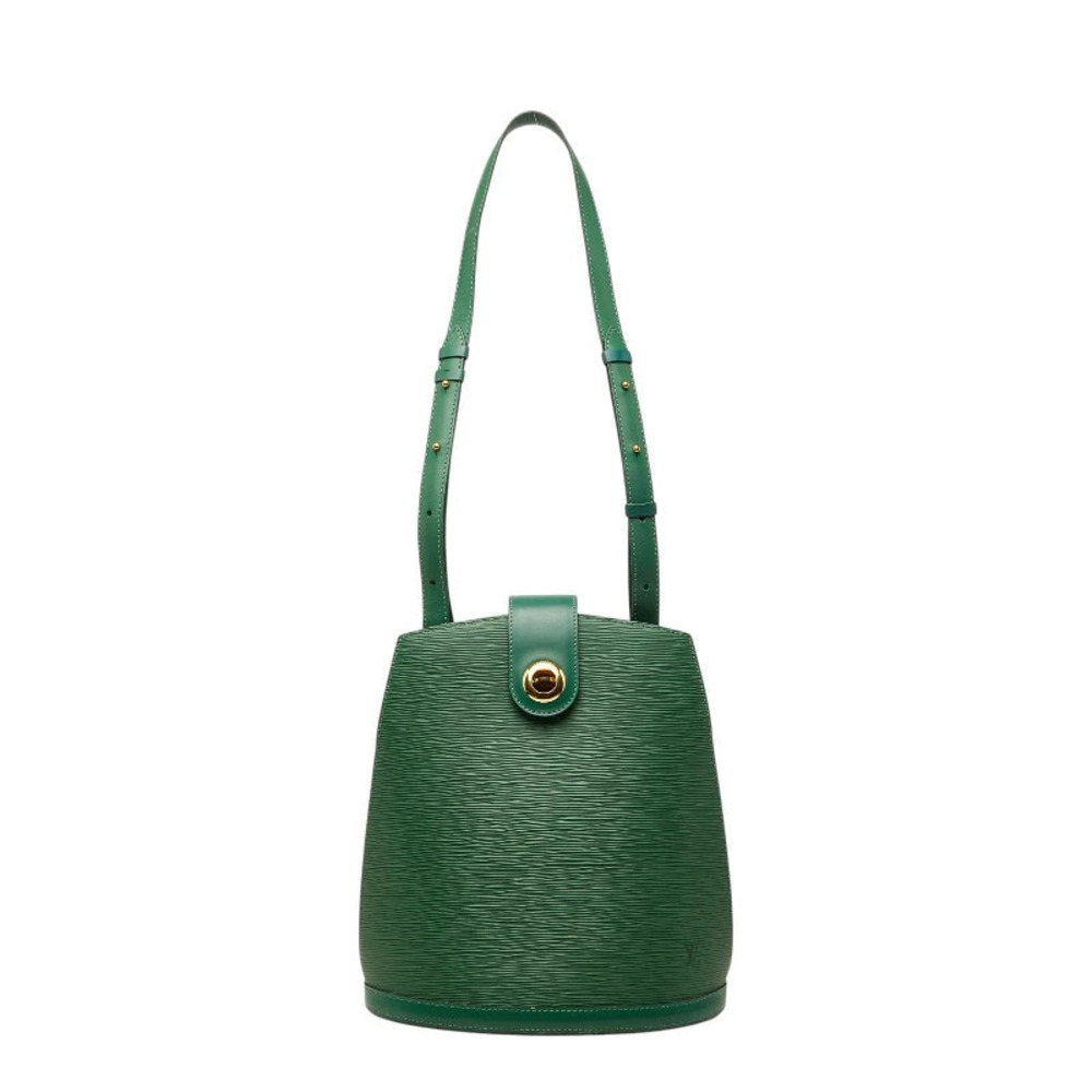 Louis Vuitton Epi Cluny Shoulder Bag Borneo Green Leather